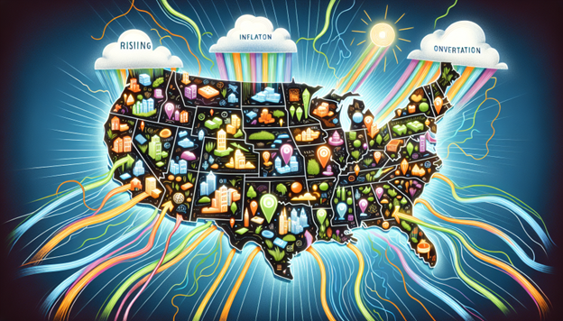 A visual representation of how inflation impacts opportunity zone investments and how to mitigate risks.