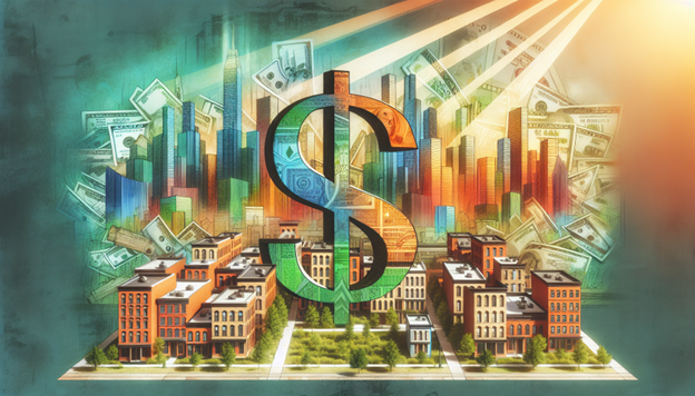 Visual representation of tax benefits from opportunity zone investments.