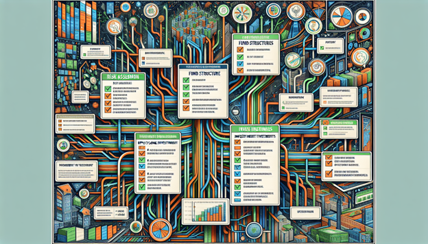 An illustration depicting the key factors in choosing a fund structure for opportunity zone investments.