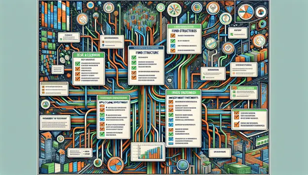 An illustration depicting the key factors in choosing a fund structure for opportunity zone investments.