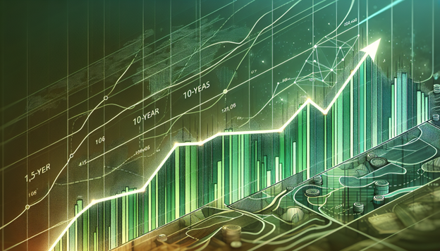 Illustration of a financial chart showing tax-free appreciation over time