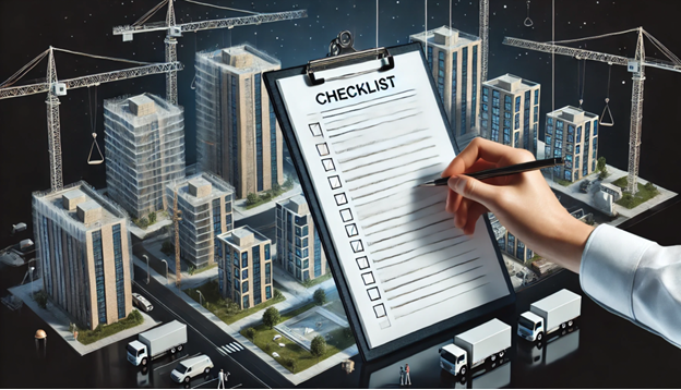 Illustration of a checklist with investment criteria