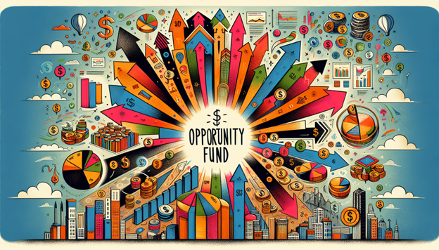 A visual representation of evaluating investment goals in opportunity funds.