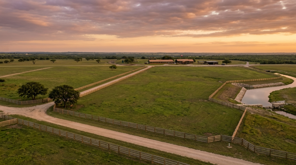 Wildlife Partners property in Texas at sunset