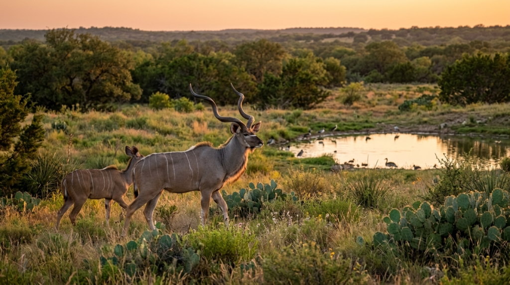Wildlife walking among the trees on an investment property